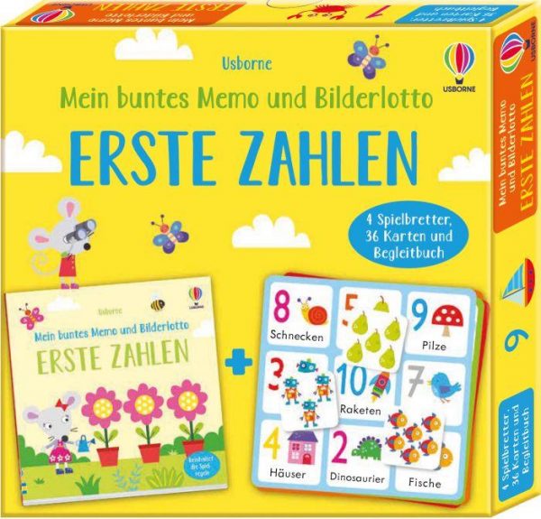 Buntes Memo und Bilderlotto Erste Zahlen