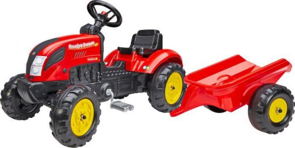 Tret-Traktor mit Hänger rot 2-5 J.